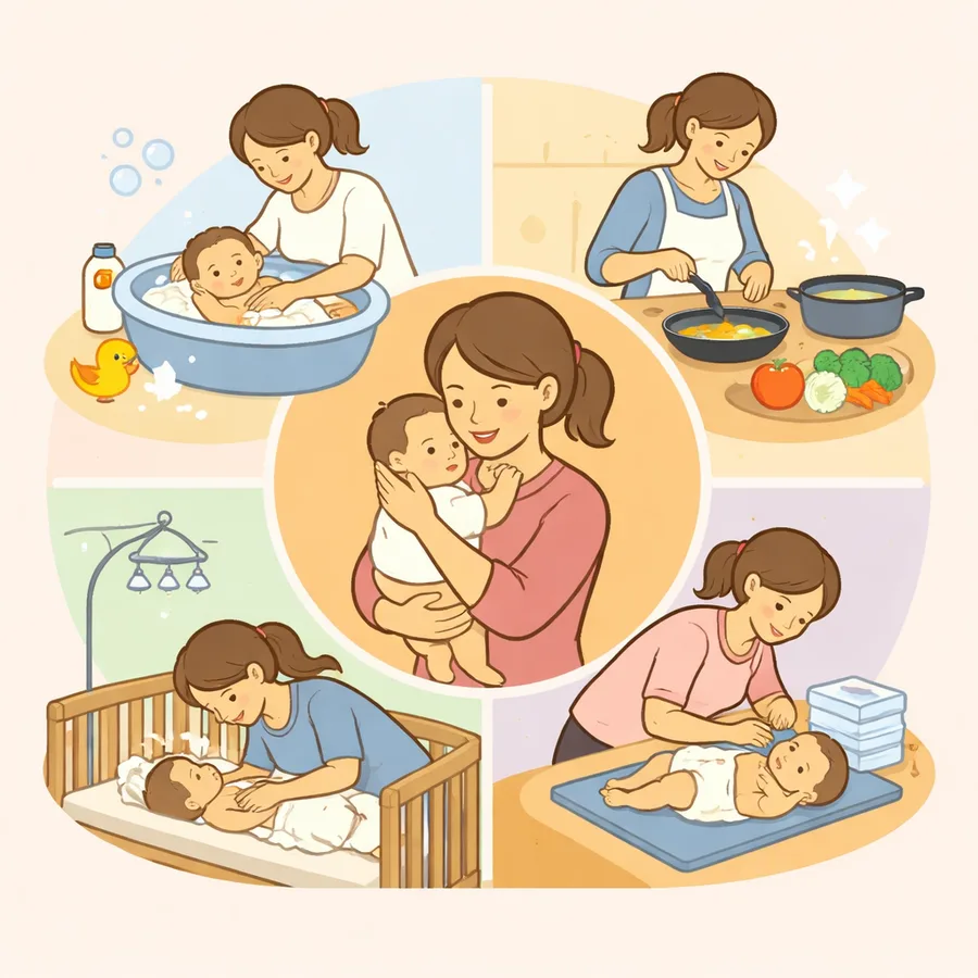 미국 산후도우미가 실제로 하는 일: 하루의 일과