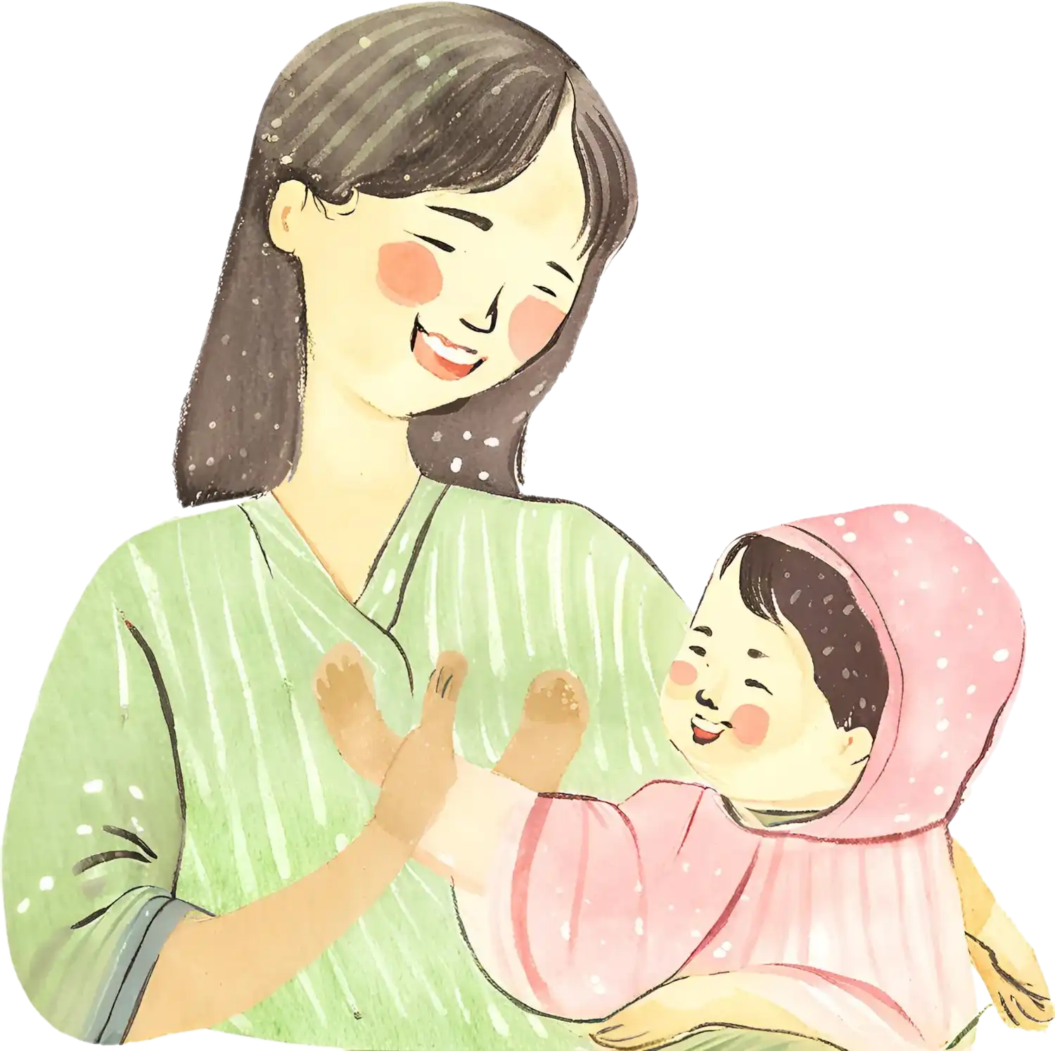 Happy mom illustration